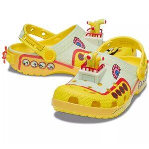 NWT Crocs Adult The Beatles Yellow Submarine Classic Clogs M8/W10